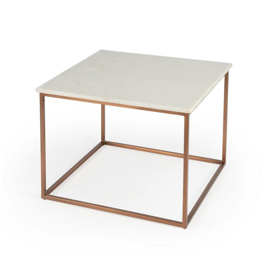 Coffee Tables * | Classical Holland Marble & Metal Cocktail Table Butler Specialty 3967389