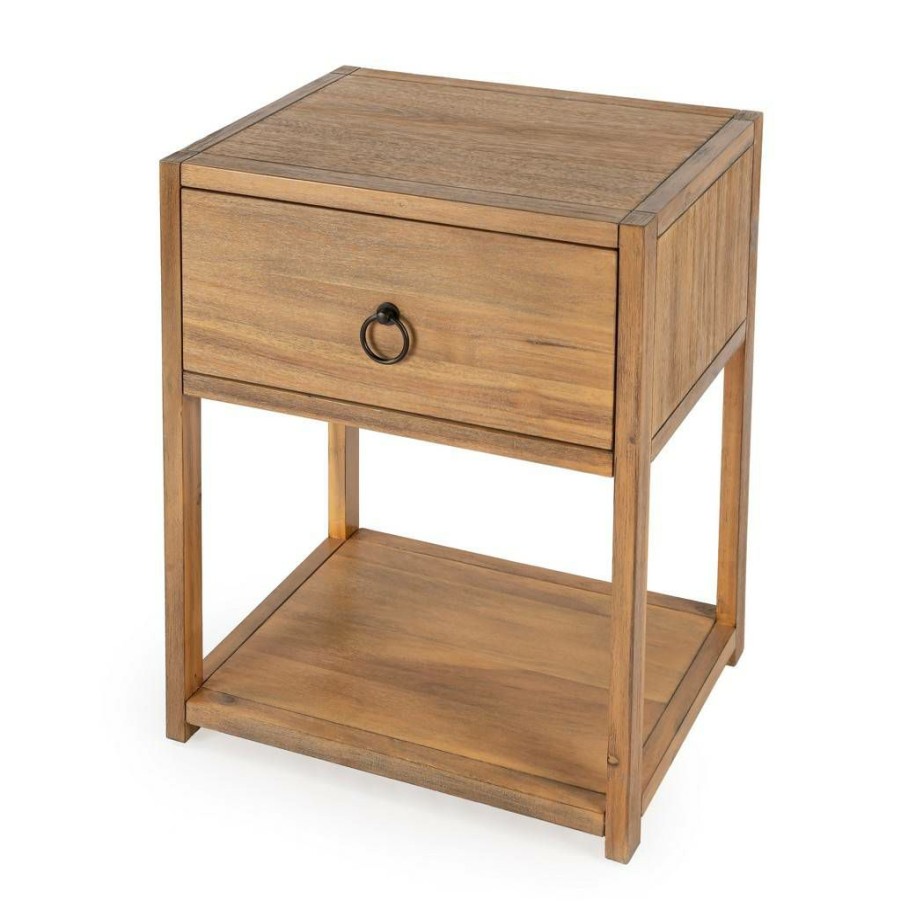 End & Side Tables * | Cheap Online Butler Lark Natural Wood End Table Butler Specialty 5384312