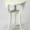 End & Side Tables * | Cheap Online Cottage White Round Accent Table Butler Specialty 1328222