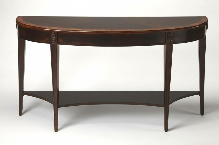 Console & Sofa Tables * | Best Quality Astor Cherry Nouveau Demilune Console Table Butler Specialty 4146211