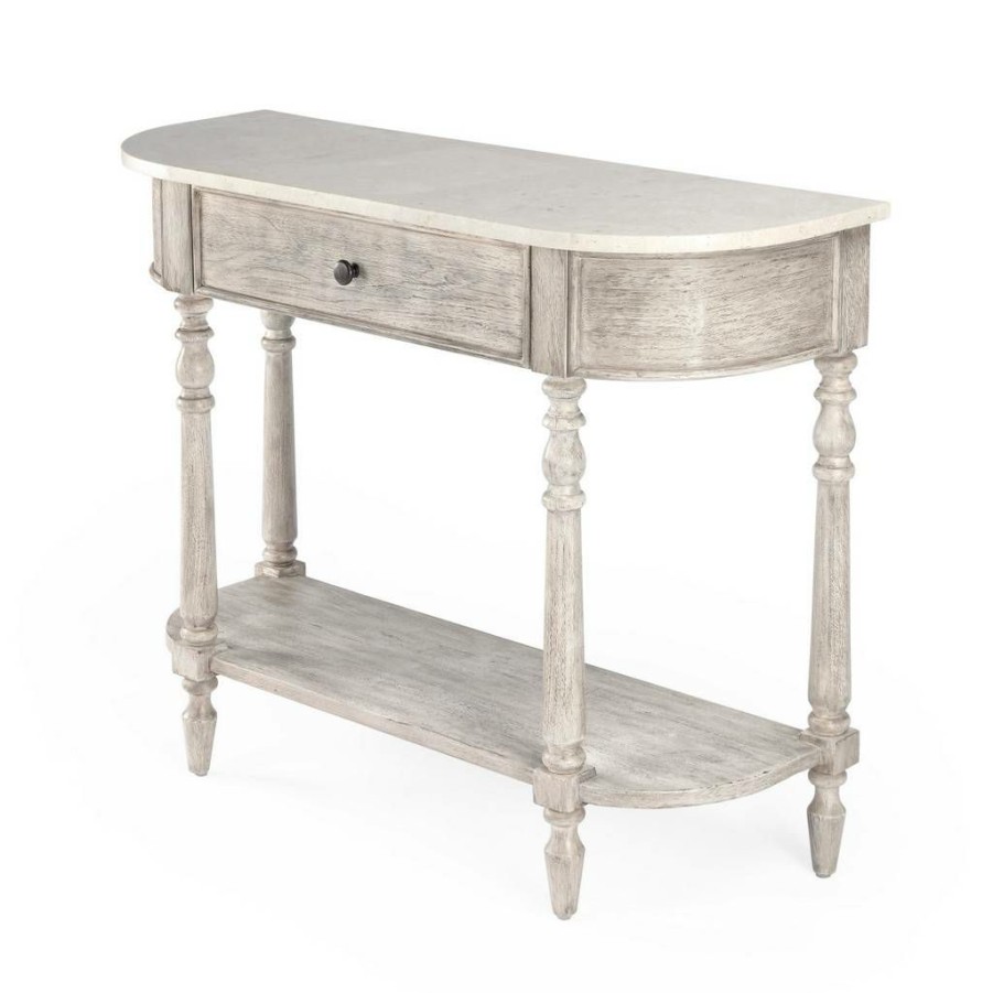 Console & Sofa Tables * | Popular Butler Danielle Marble Console Table Butler Specialty 5517329