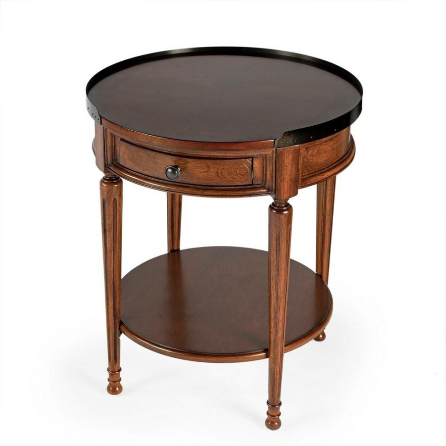 End & Side Tables * | Special Offers Plantation Cherry Accent Table Butler Specialty 2311101