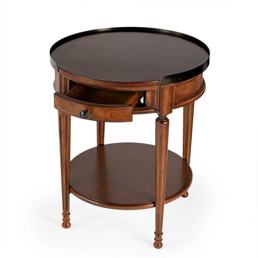 End & Side Tables * | Special Offers Plantation Cherry Accent Table Butler Specialty 2311101