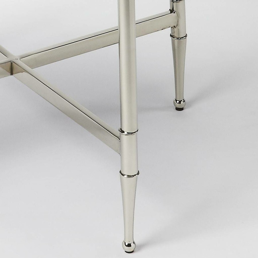 End & Side Tables * | Sales Crosby Metal & Mirror End Table Butler Specialty 3939140