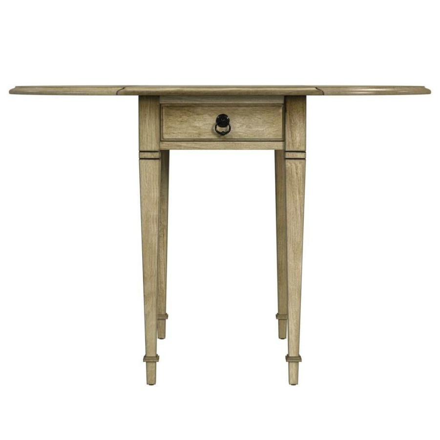 End & Side Tables * | Sales Glenview Antique Beige Pembroke Side Table Butler Specialty 1576424