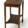 End & Side Tables * | Hot Selling Olive Ash Burl Side Table Butler Specialty 4107101