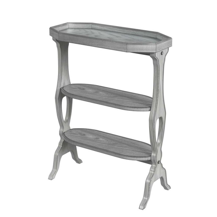 End & Side Tables * | Discount Hadley Powder Gray Side Table Butler Specialty 2330418