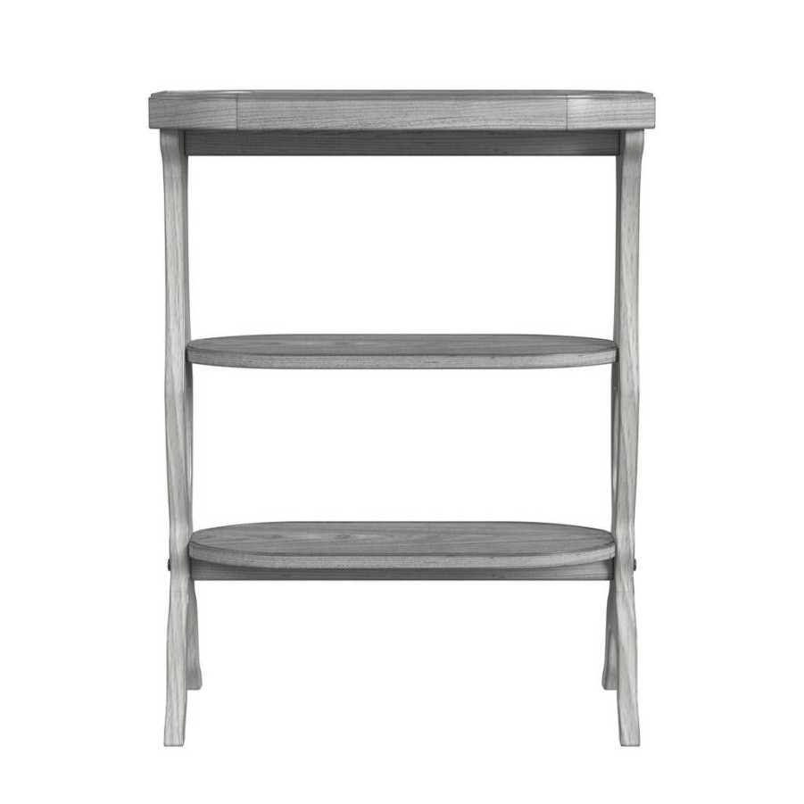 End & Side Tables * | Discount Hadley Powder Gray Side Table Butler Specialty 2330418