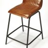 Barstools * | Outlet Ludlow Counter Stool In Leather & Metal Butler Specialty 5283344