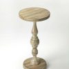 End & Side Tables * | Fire Sale Camilla Driftwood Pedestal Table Butler-2225247