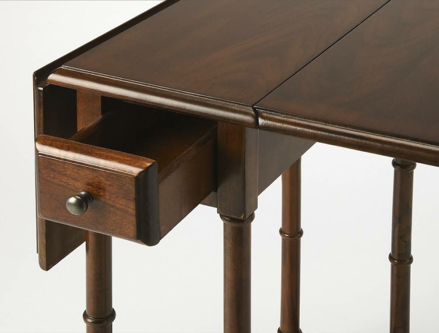 Console & Sofa Tables * | Wholesale Umber Drop-Leaf Table Butler Specialty 2334040