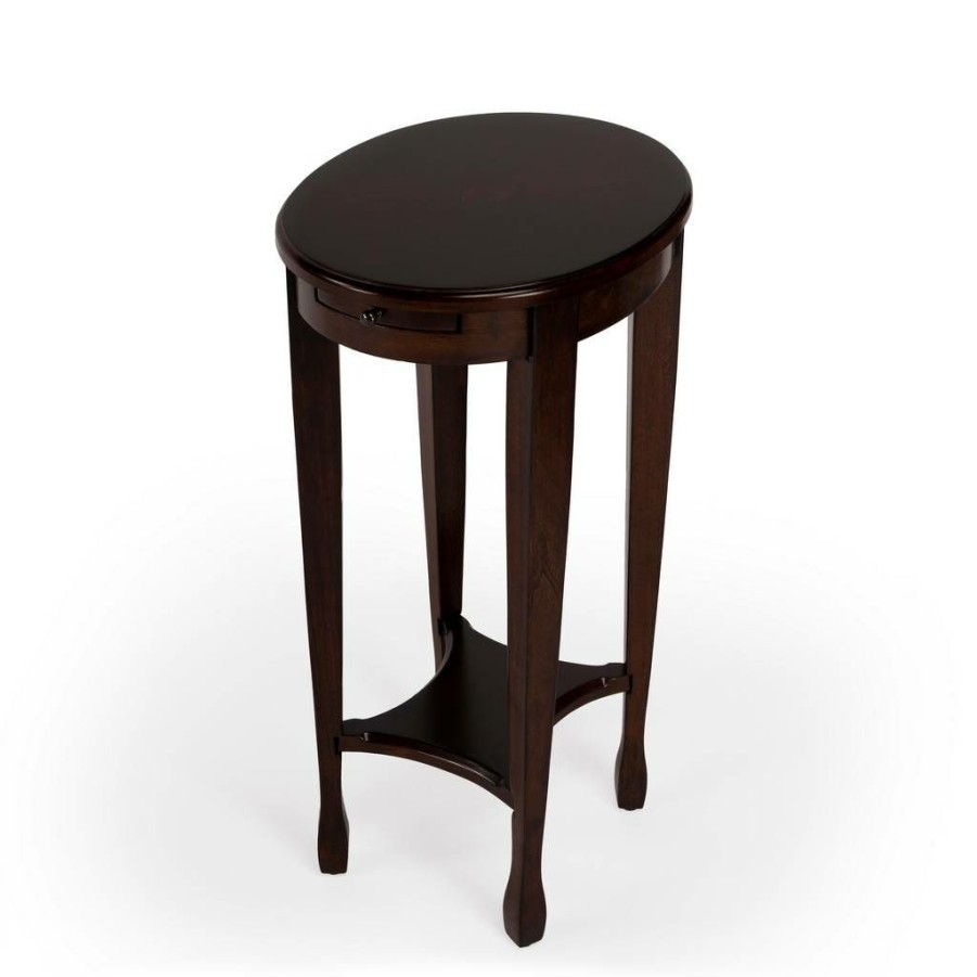 End & Side Tables * | Fire Sale Chestnut Burl Accent Table Butler Specialty 1483108