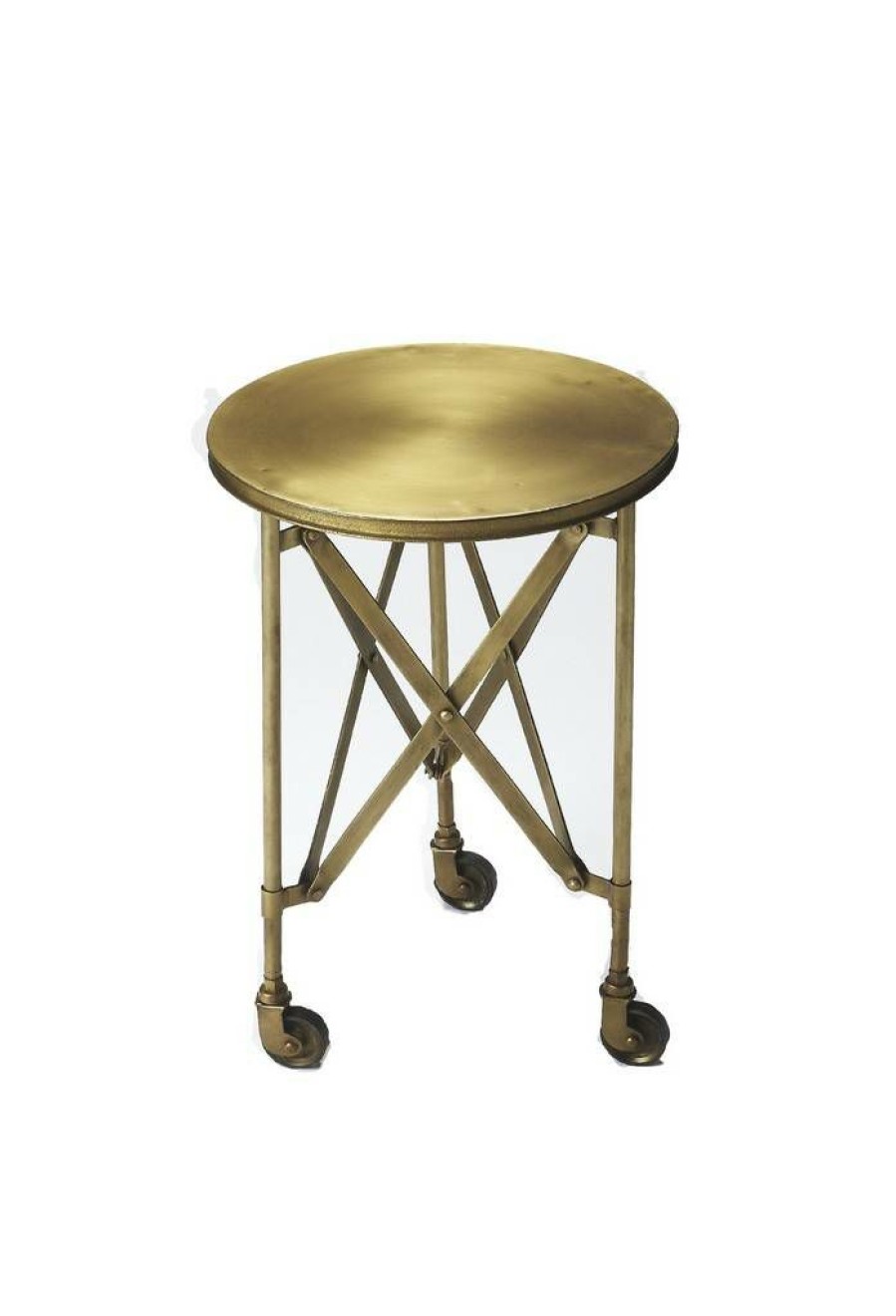 End & Side Tables * | Quick Delivery Costigan Antique Gold Accent Table Butler Specialty 1168226