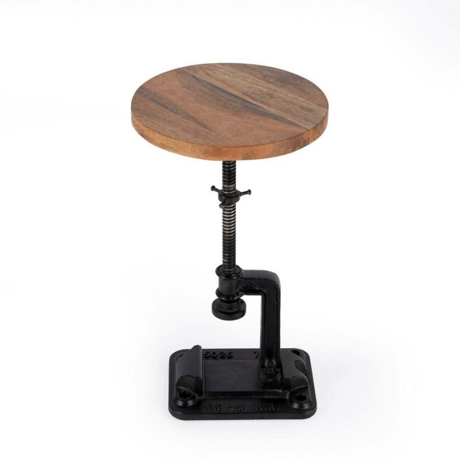 End & Side Tables * | Outlet Butler Ellis Adjustable Pedastal Side Table Butler Specialty 2539312