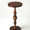 End & Side Tables * | Outlet Camilla Antique Cherry Pedestal Table Butler-2225011