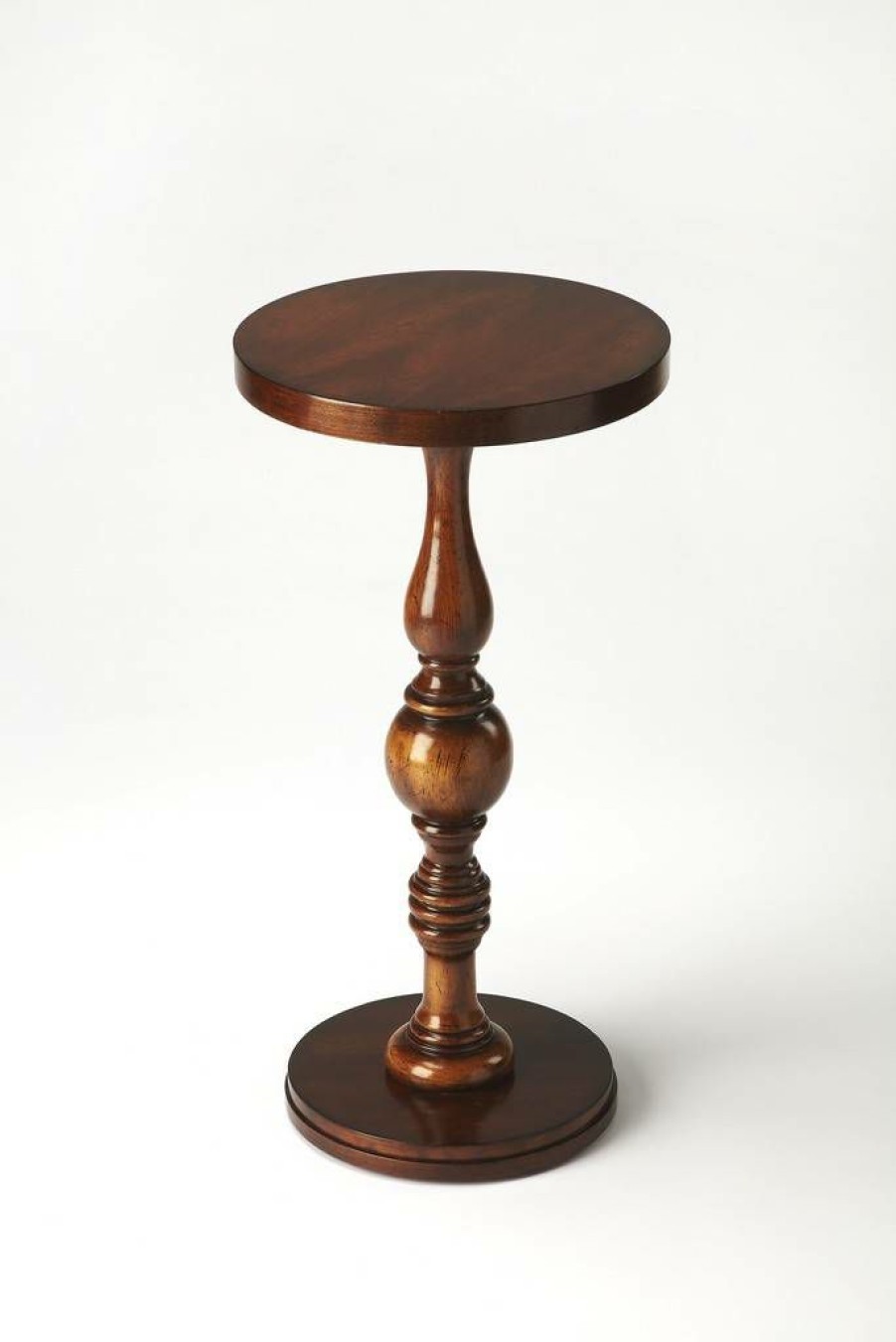 End & Side Tables * | Outlet Camilla Antique Cherry Pedestal Table Butler-2225011