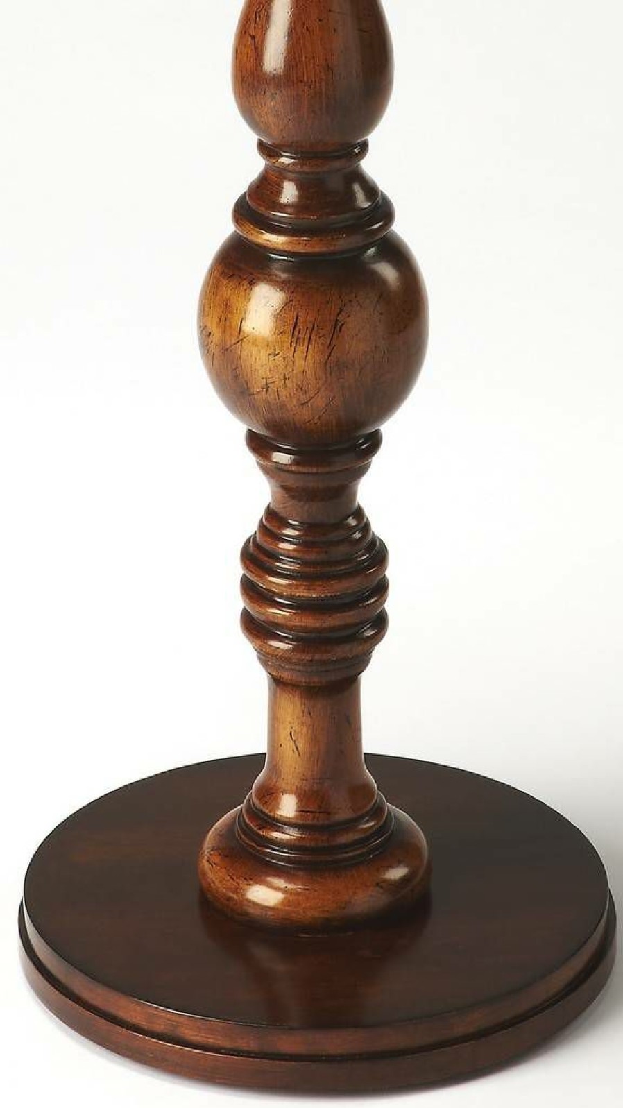 End & Side Tables * | Outlet Camilla Antique Cherry Pedestal Table Butler-2225011