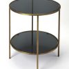 End & Side Tables * | Excellent Roxanne Iron & Glass End Table Butler Specialty 3872140