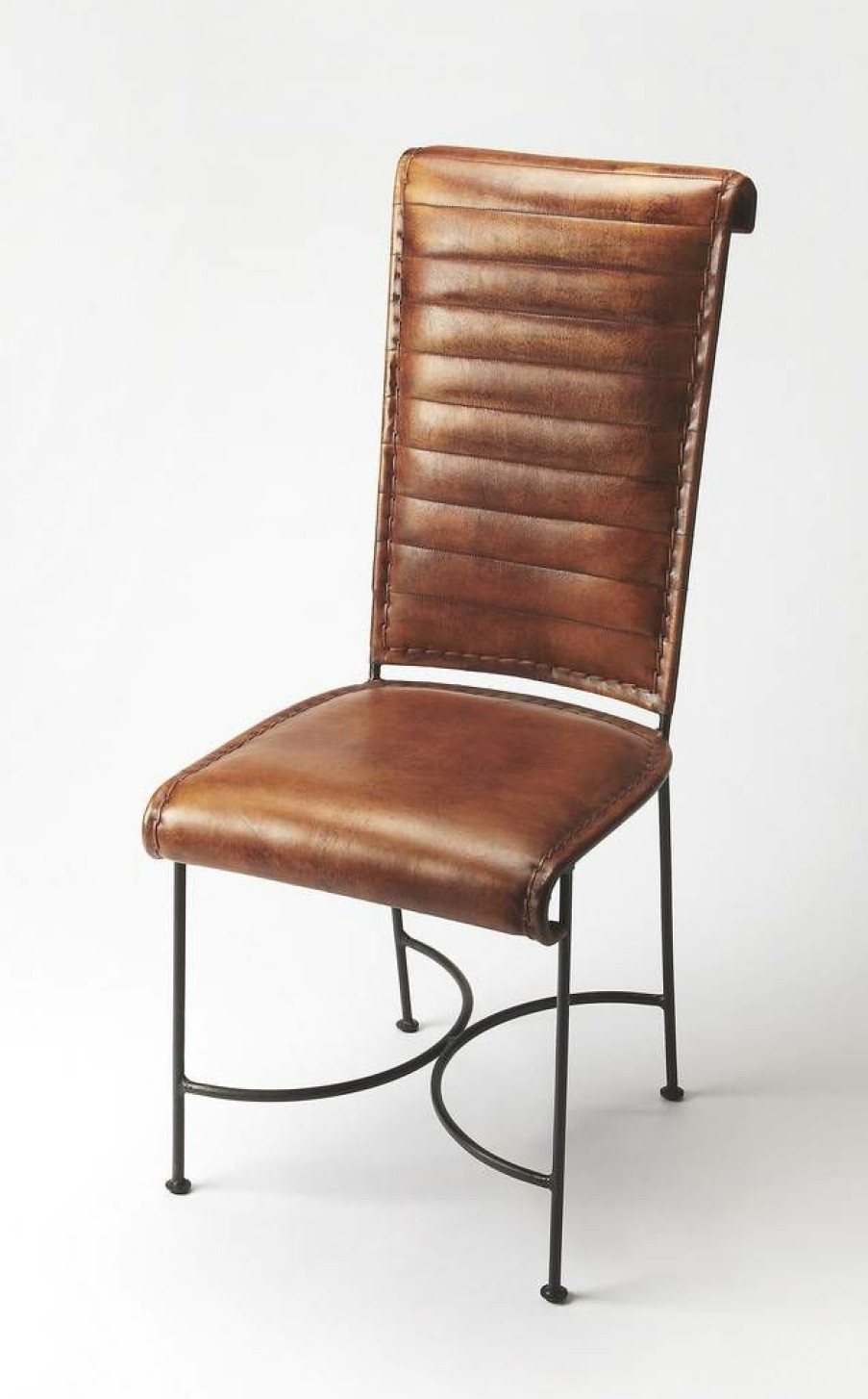 Chairs & Recliners * | Shoping Butler Buxton Iron & Leather Side Chair Butler Specialty 6164344