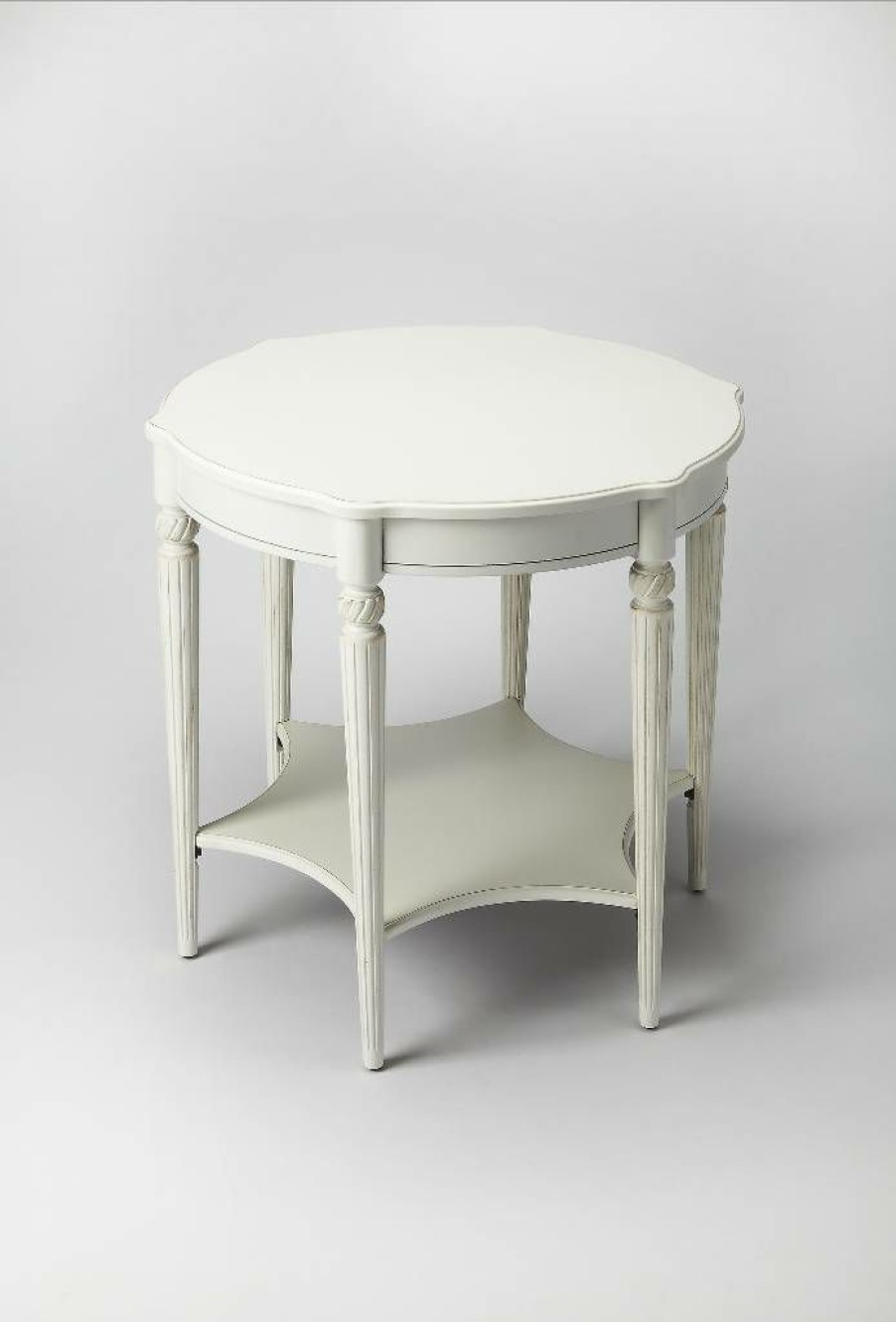 End & Side Tables * | Sales Bainbridge Cottage White Accent Table Butler 0557222