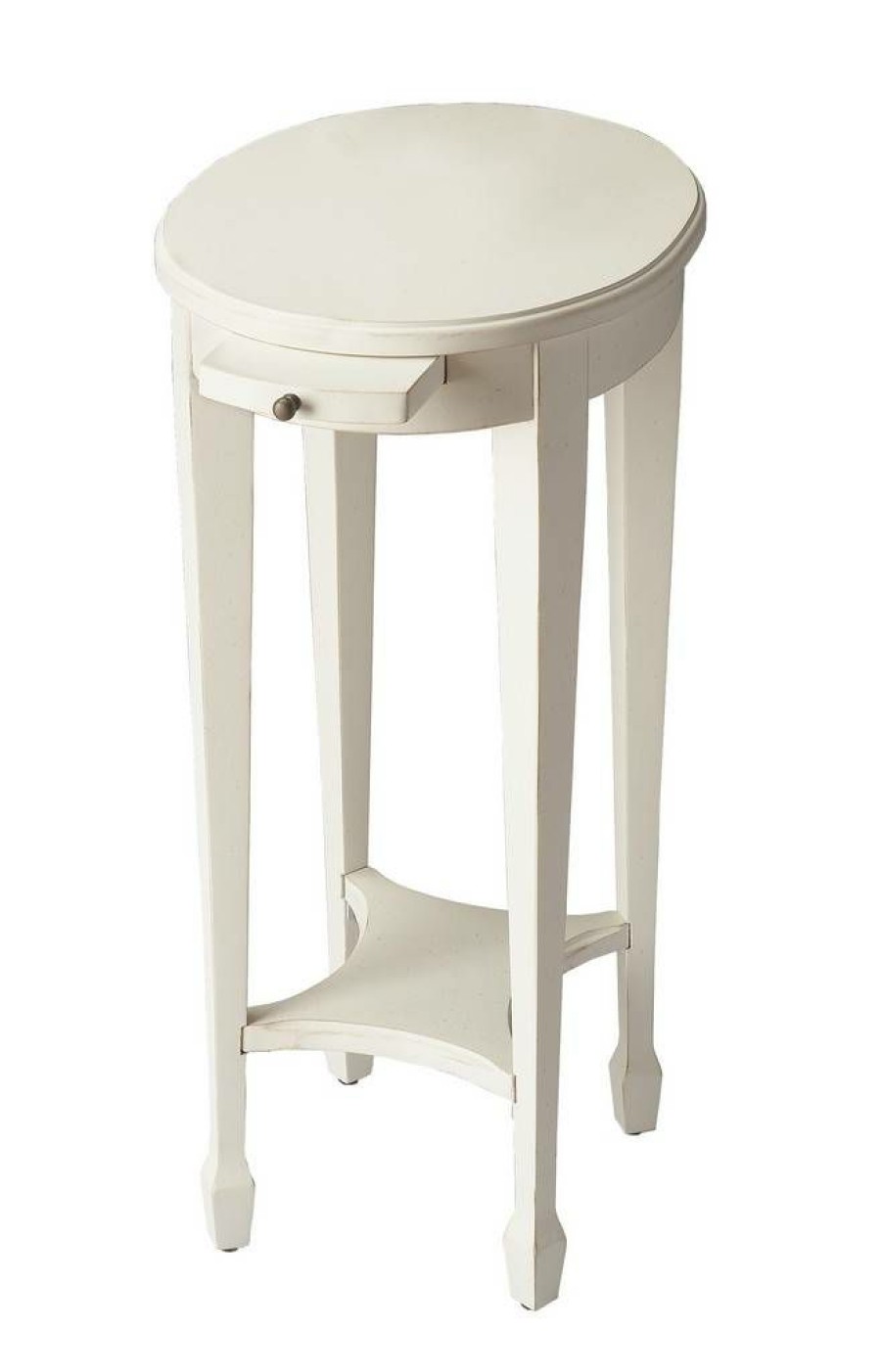 End & Side Tables * | Popular Cottage White Accent Table Butler Specialty 1483222