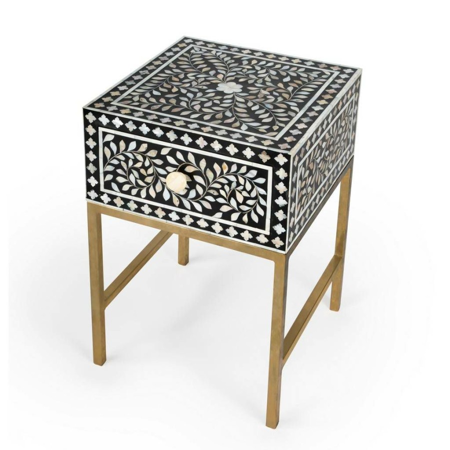 End & Side Tables * | Excellent Butler Purgenia Mother Of Perl Side Table Butler Specialty 5532388