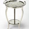 End & Side Tables * | Shop New Viola Metal & Mirror End Table Butler Specialty 3947260