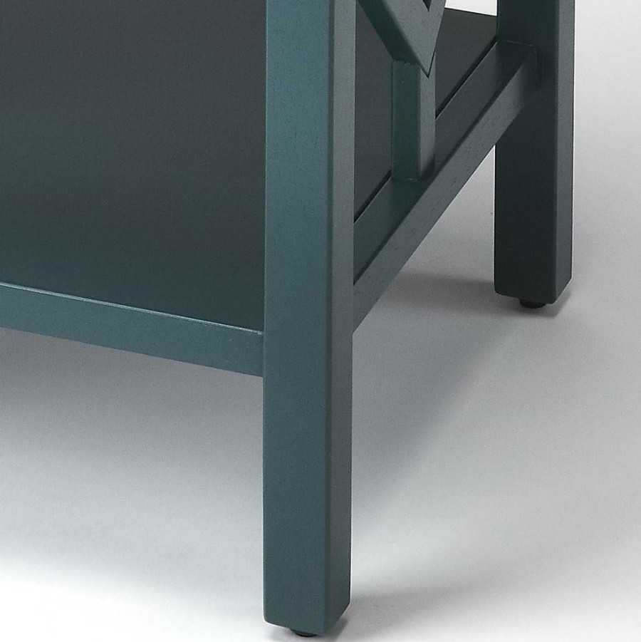 End & Side Tables * | Shoping Halcyon Teal End Table Butler Specialty 3954140