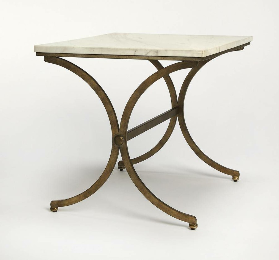 End & Side Tables * | Discount Pamina Travertine Accent Table Butler-9323355