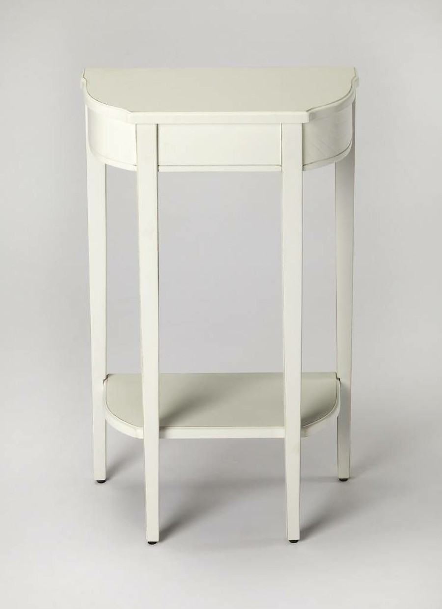 Console & Sofa Tables * | Cheap Online Wendell Cottage White Console Table Butler-3009222