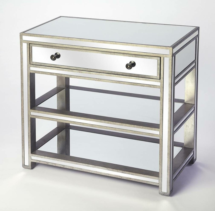 Console & Sofa Tables * | Latest Miranda Mirrored Console Table Butler Specialty 3509146